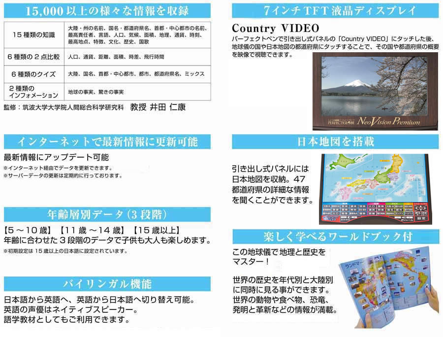 無料発送 パーフェクトグローブ ネオビジョンプレミアム PERFECT GLOBE 地球儀 - 知育玩具